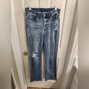 Judy Blue Bootcut Stretch Denim Jeans Distressed Size 11/30